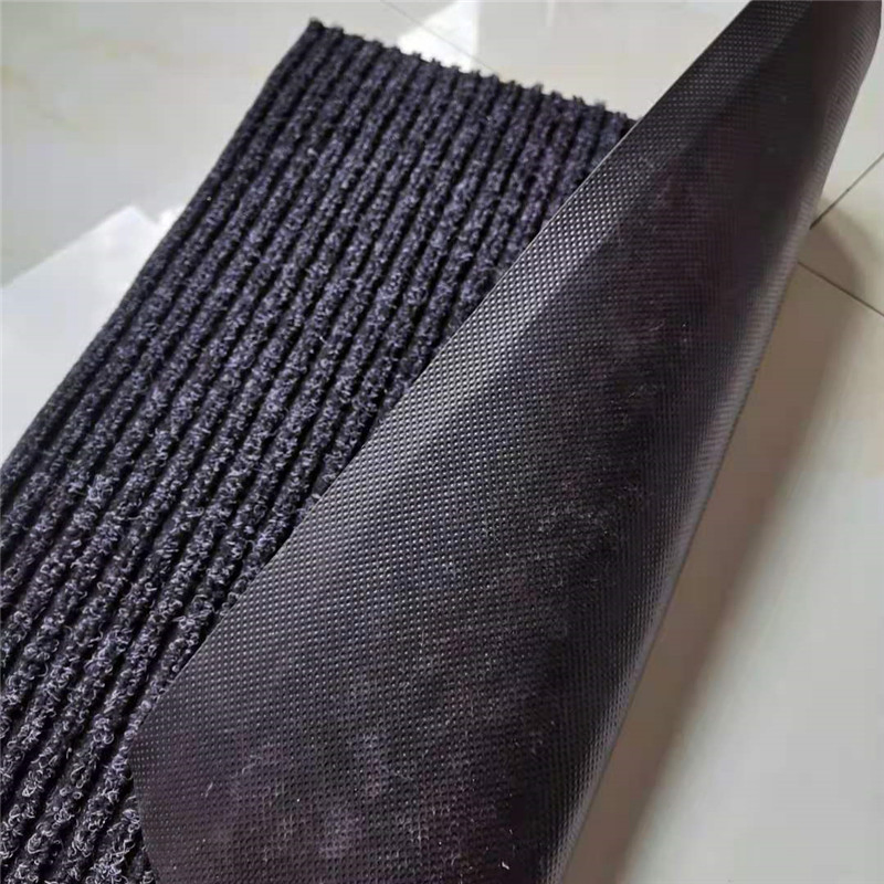 OEM Custom PVC Backing Anti-Slip Washable Kitchen Floor Mat/Anti Slip Toilet Nonwoven Double Rib PVC Entrance Door Mat Made in China Factory