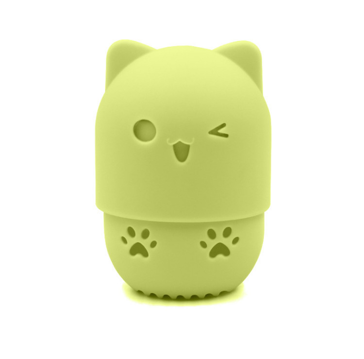 Portable Travel Capsule Makeup Puff Holder Silicone Sponge Case Holder Powder Puff