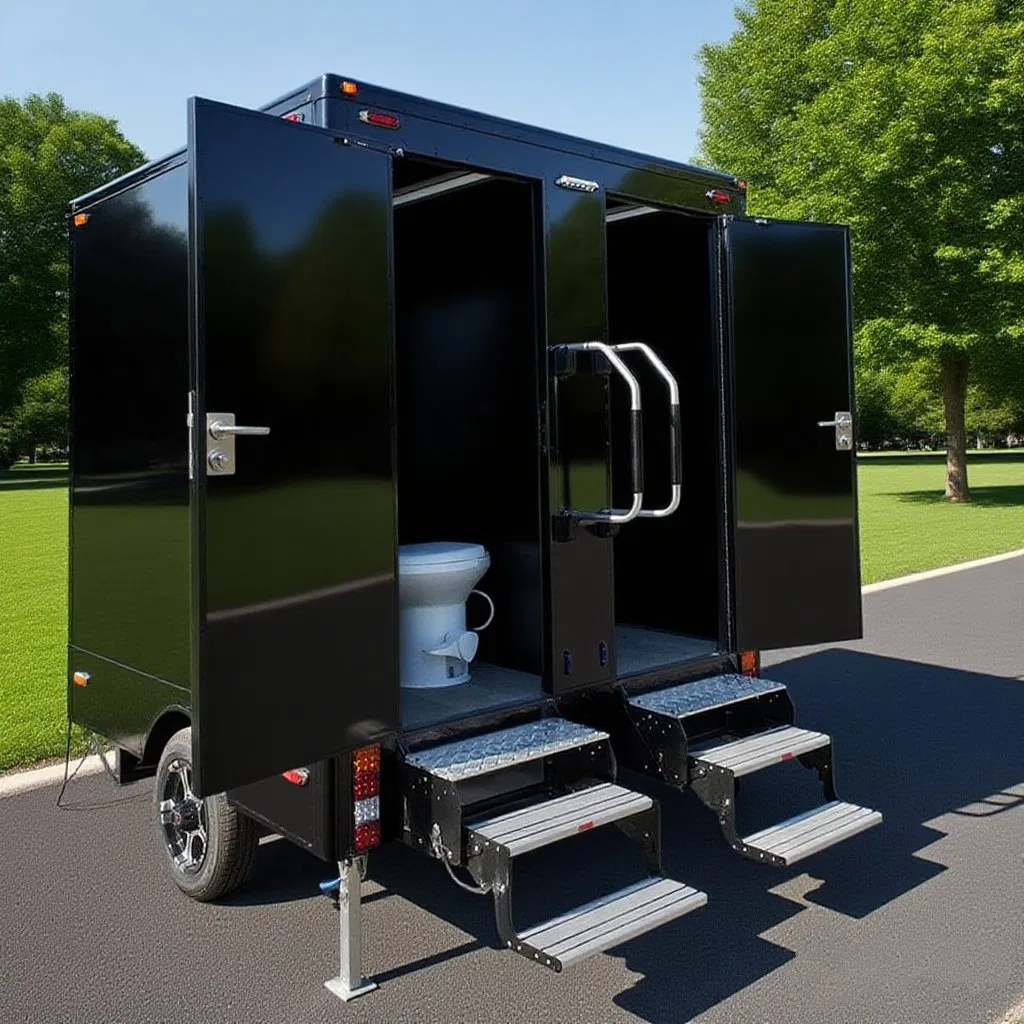 2025 Commercial Mobile Barbershop Trailer Salon Van Trailer Mobile Hair Salon Truck Temporary Mobile Toilet Restroom