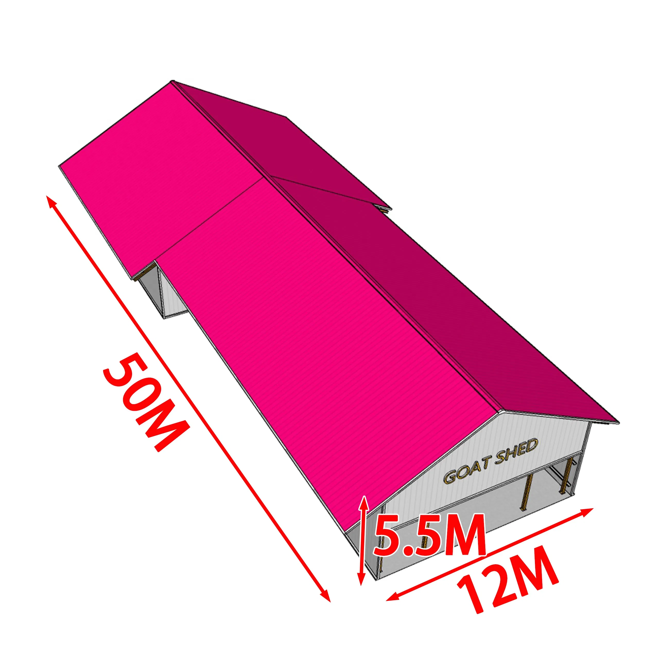 Reliable China Wholesale Customized ISO CE Metal Steel Structure Building Material of Goat Shed with Spacious Layout for Storage and Poultry