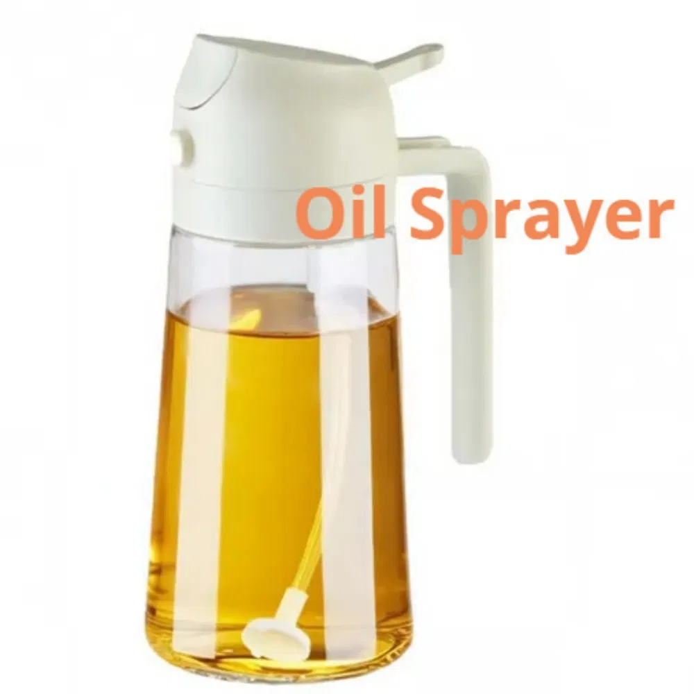 Wholesale High Quality Glass Oil Sprayer 2 in 1 Food Grade Olive Oil Mister Spray Bottle Dispenser for BBQ Baking Cooking