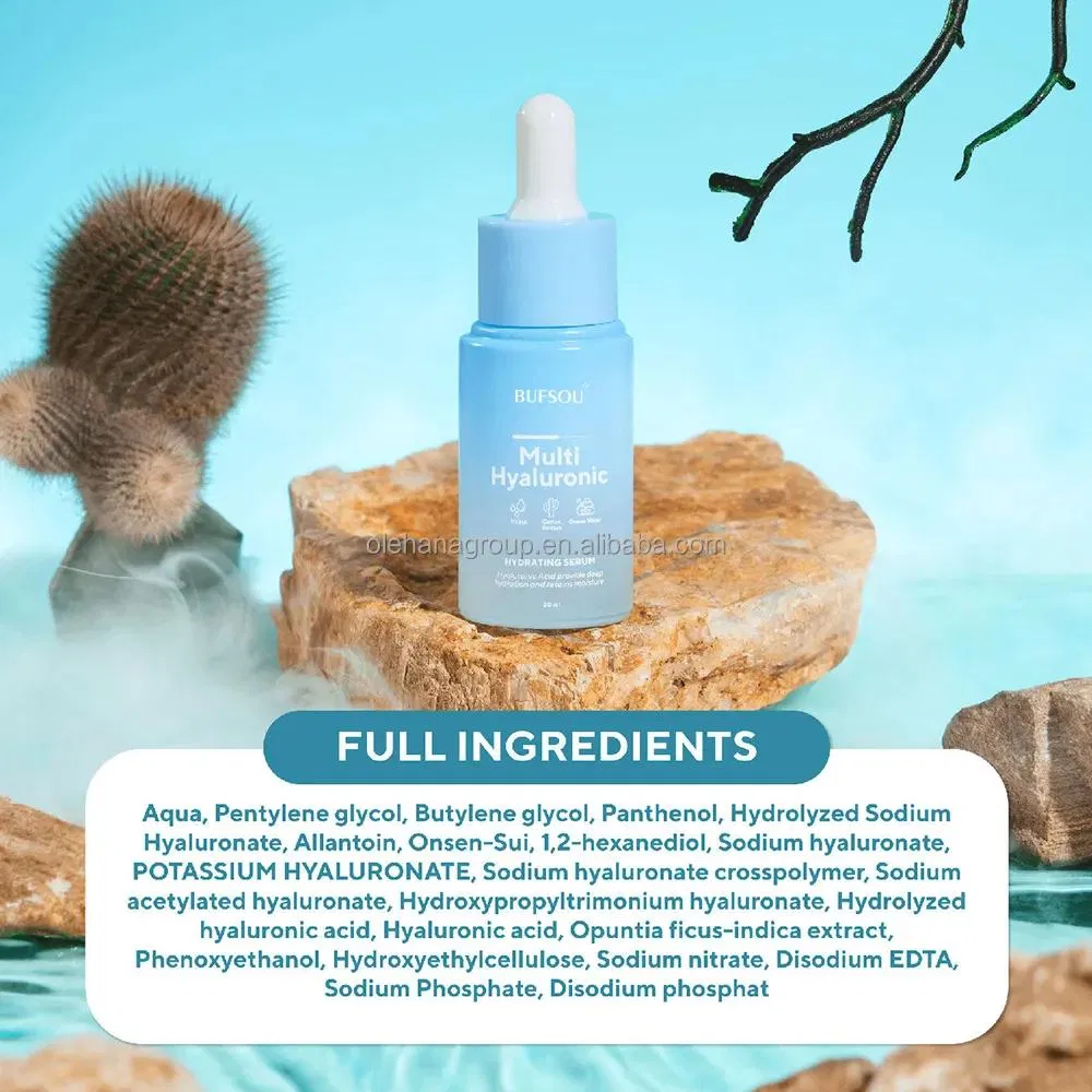Customized New Beauty Skin Care 5 in 1 Acial Serum Whitening Anti-Oxidant and Anti Aging Face Serum Hyaluronic Acid Serum