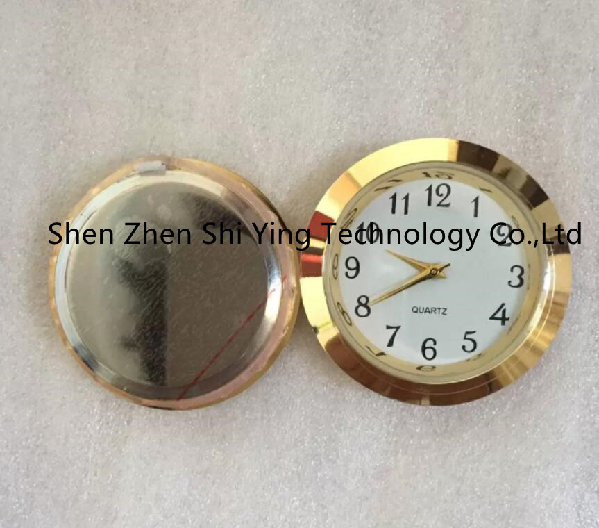 Customized Analog Quartz Alloy Metal Mini Clock Insert 27mm