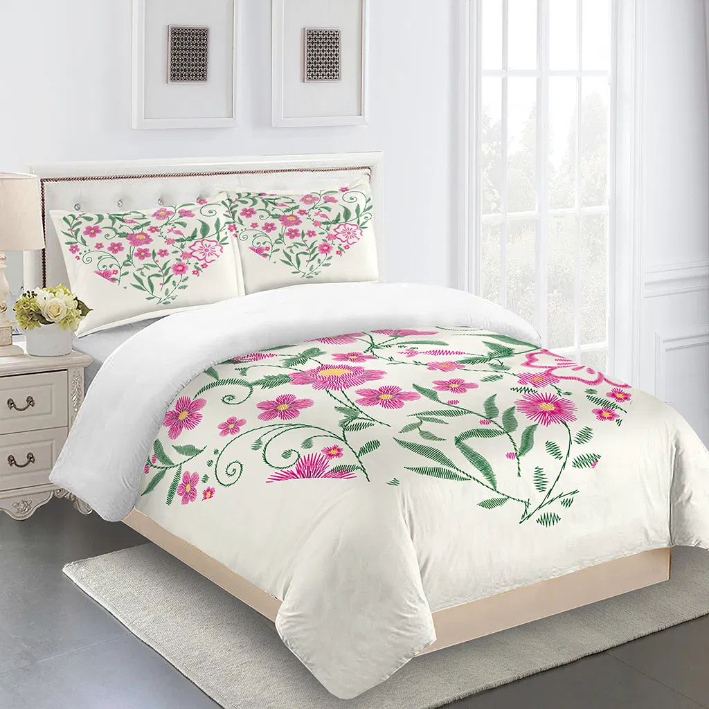 High-Quality Bedding Sets with Customizable Designs, Elegant Flower Print Bedding Sets