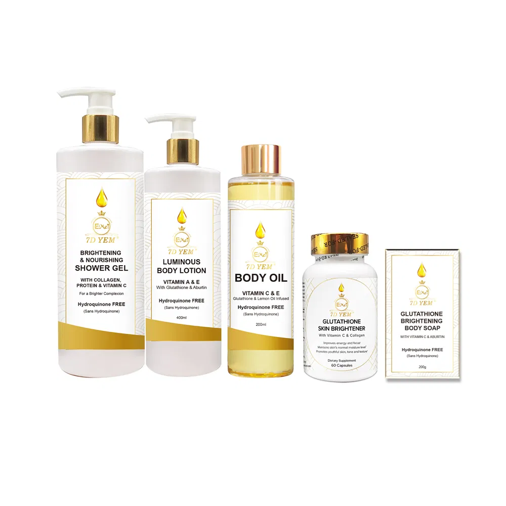 OEM Custom Glutathione Beauty Moisturizing Skin Removing Dark Spots 24K Perfect Gold Skin Care Set for Black Women