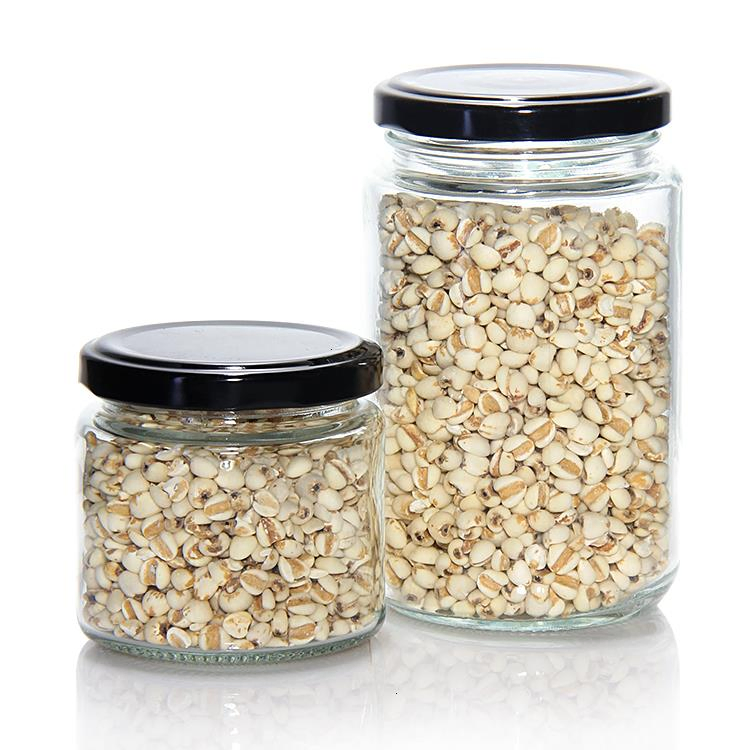 240ml 350ml 500ml Round Empty Glass Honey Jar with Metal Lid