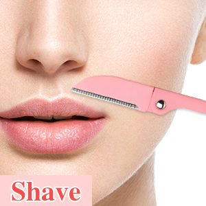 Premium Stainless Steel Eyebrow Razor with Folding Handle