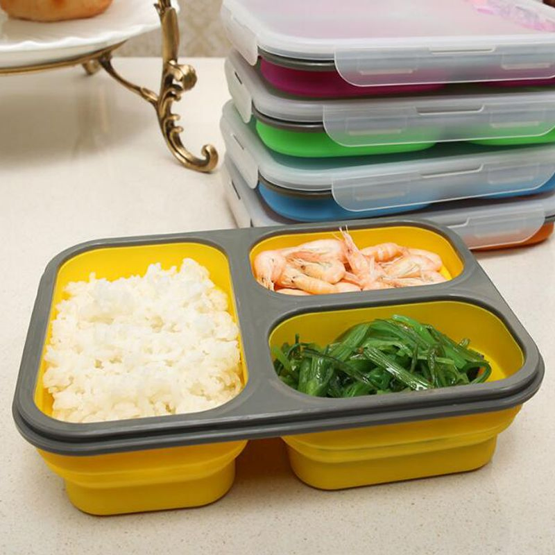 Eco Friendly Food Storage Leak Proof Silicone Containers BPA Free