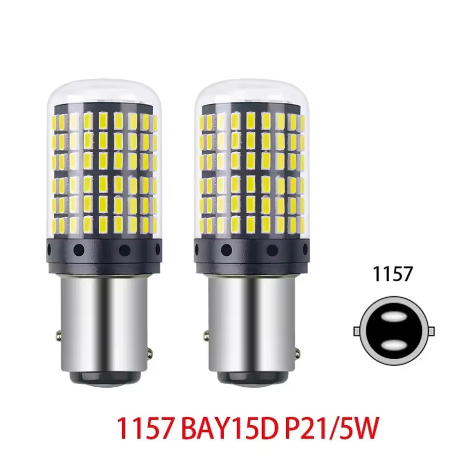 Светодиодные лампы 144SMD для поворотников Ba15s P21W