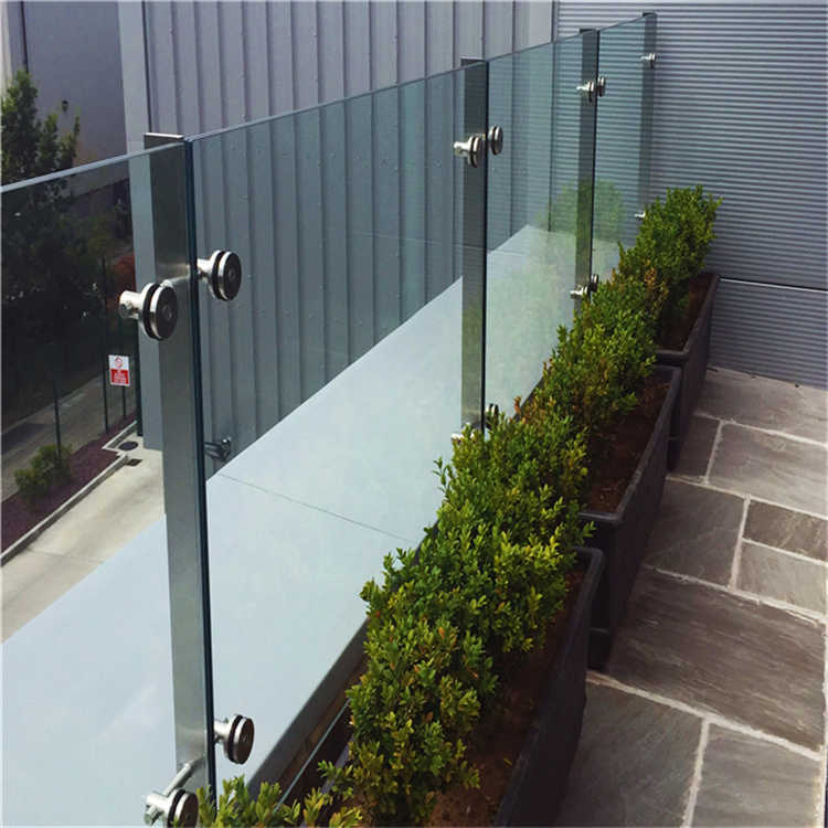 Modern Balcony Glass Railing Design with Stainless Steel