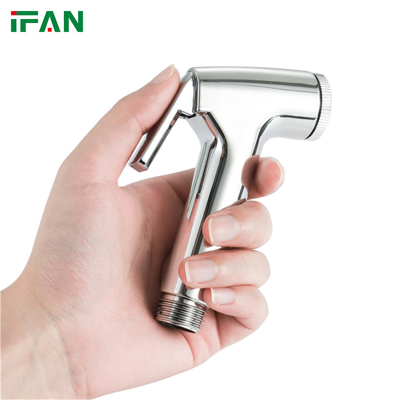 Ifan Top Sale White Plastic Shower Spray with Hose and Wallshelf