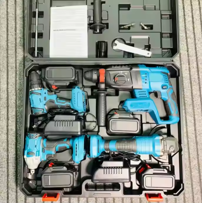Power Tools Kit Combo with Hard Case - 52.5X40X30.5cm From Zhejiang