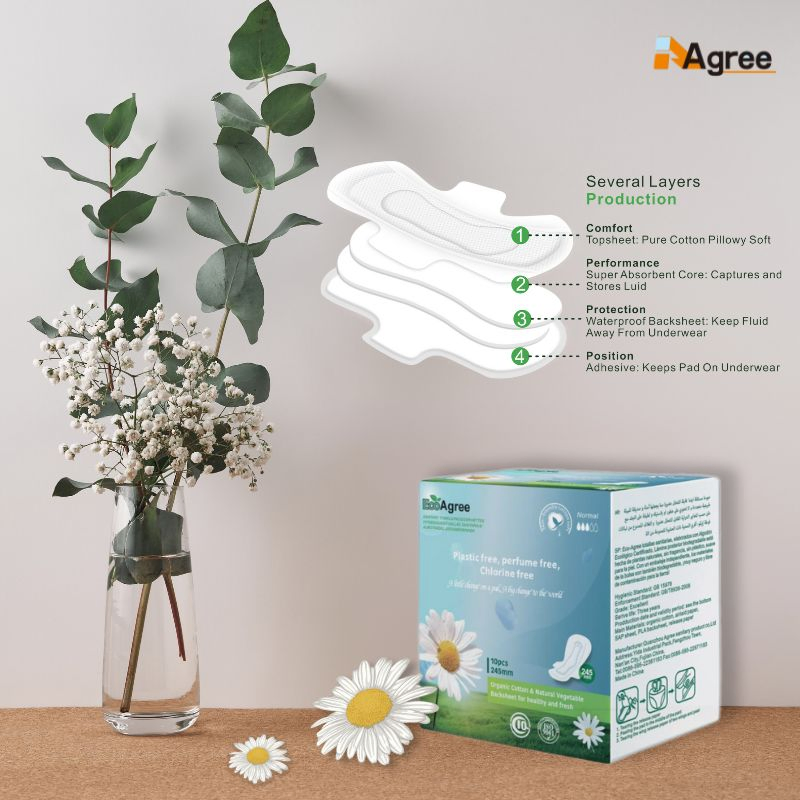Hot Sales Sanitary Napkin Natural Organic Cotton