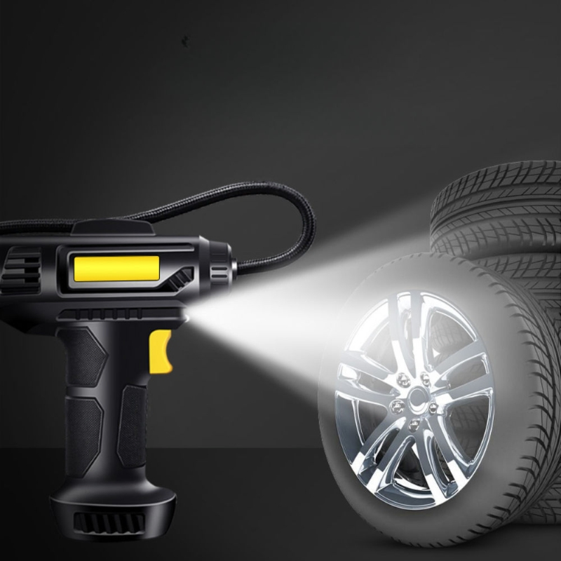 High-Power Portable Tire Inflator with 12V Input for Cars, Bikes, and Sports Balls