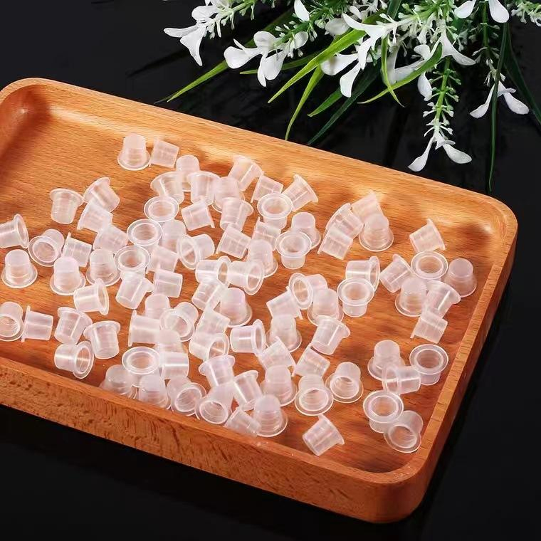 Disposable Flat Bottom Pigment Ink Cup for Microblading and Permanent Makeup Tattoo Accessories