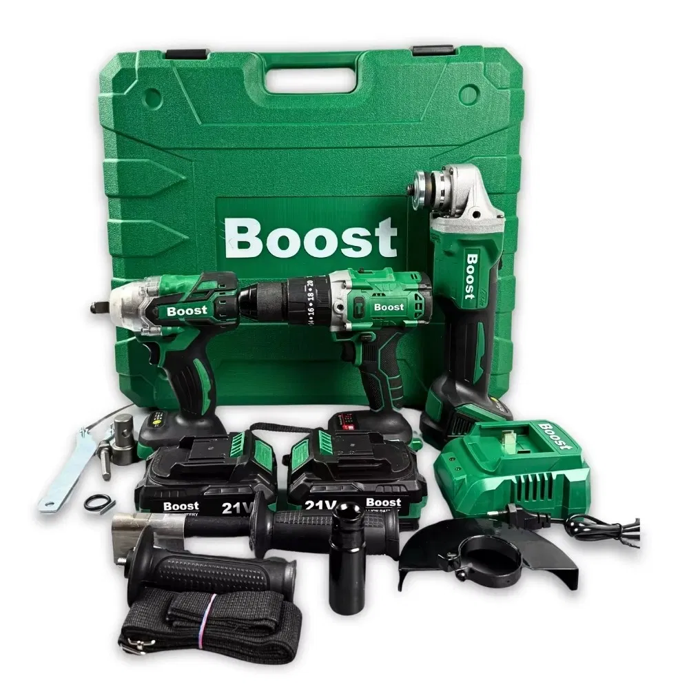 21V Brushless 3-in-1 800W Grinder Kit Triple Power Tools with 2 Batteries