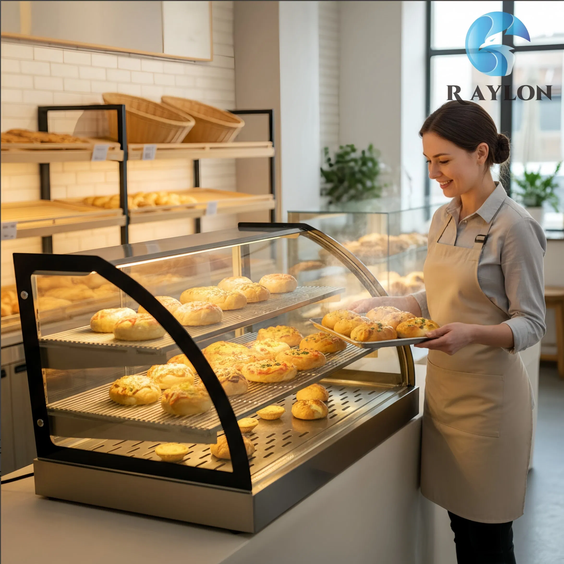 Professional Commercial Heated Food Display Cabinet for Restaurant Use