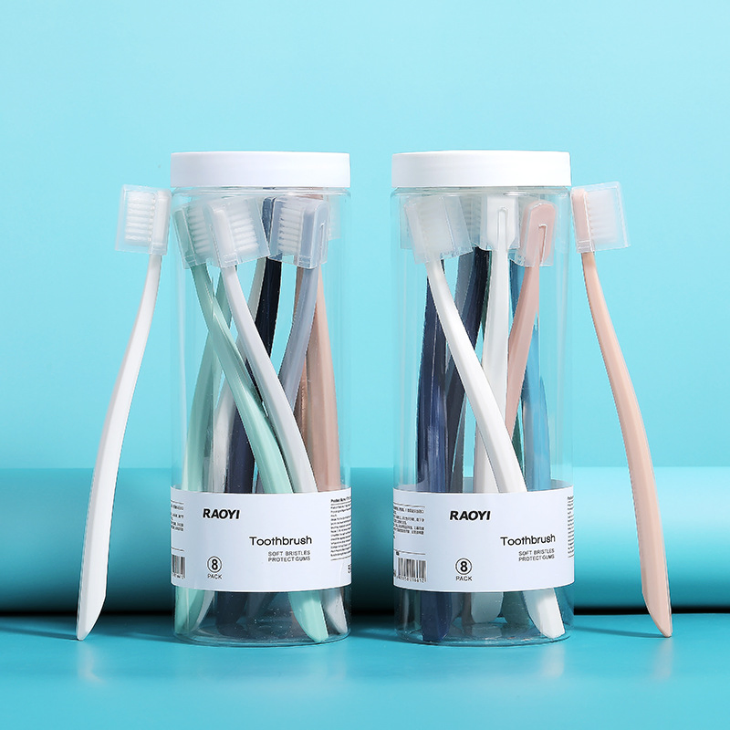 New Product Deep Cleaning Family Bucket Adult Soft Toothbrush Set of Eight