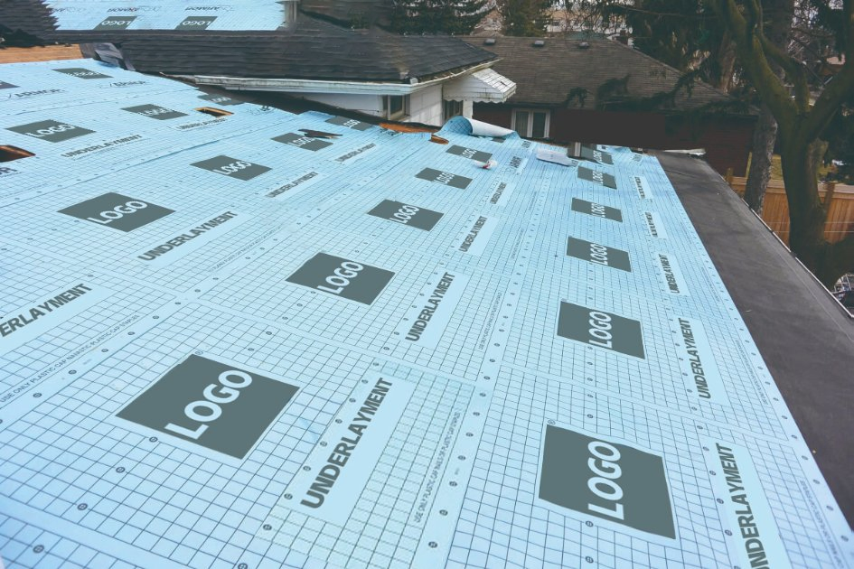 Synthetic Roof Underlayment for Building Material High Temperature Peel and Stick Adhesive Underlay Replacement of Asphalt Felt Roof Underlay Slip Resistance