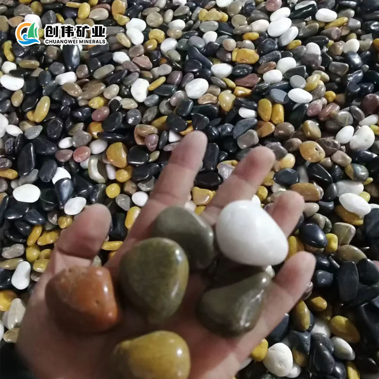 Premium Mixed Color River Pebbles for Garden Decoration