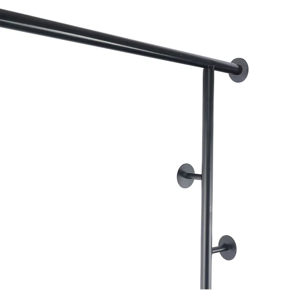 2 Tier Shoe Rack with Clothing Rail Metal Coat Stand for Home Wardrobe Hanging Rack Garment Organizer for Bedroom Closet