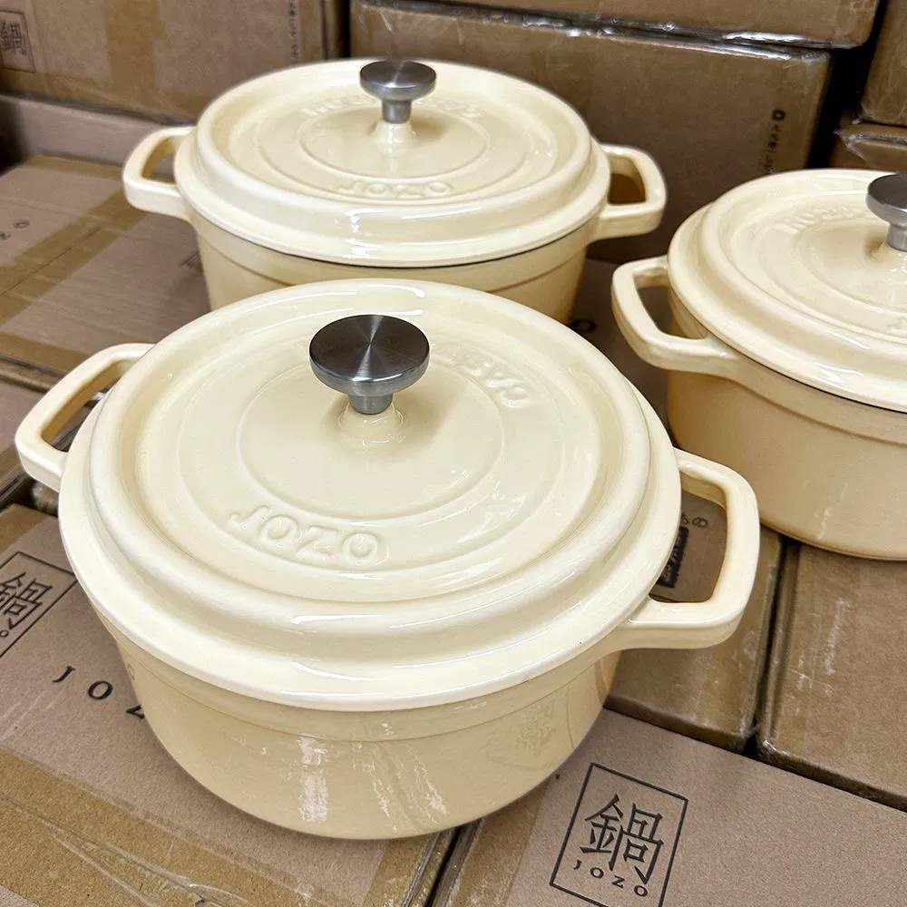 Эмалированная кастрюля-жаровня 3л, чугунная