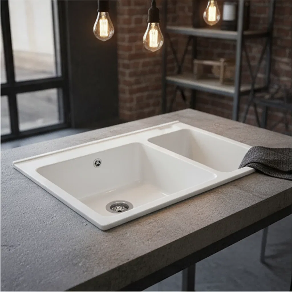 Premium Double Basin Acrylic Kitchen and Bathroom Sink