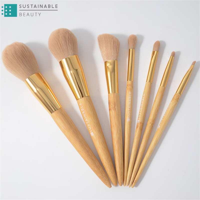 Custom Logo Professional Free Samples Single 9 Bamboo Makeup Brush Set