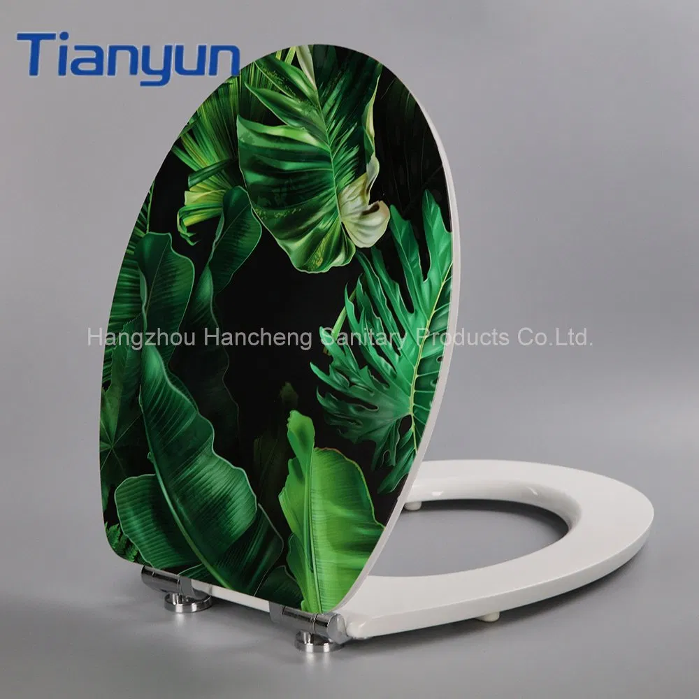 Customized MDF Toilet Seat Soft Closing Wood Solid Construction Toilet Cover