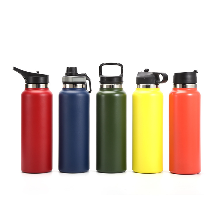 304 Stainless Steel Space Pot Spray Plastic Large-Capacity Thermos Vacuum Insulation Cup Outdoor Mountaineering Sports Flask