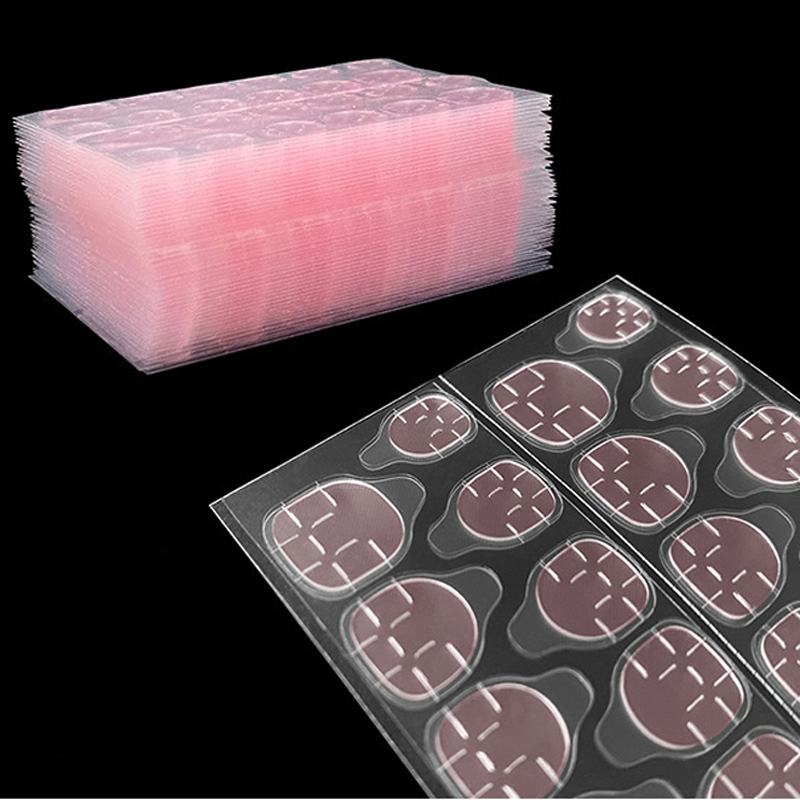 New Type Waterproof Jelly Glue Double Sided Adhesive Nail Sticker