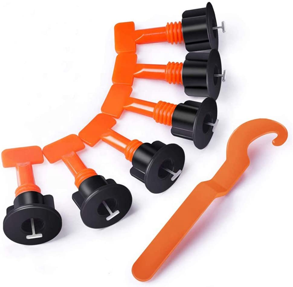 Reusable Tiles Leveler Spacers Tile Leveling System with Special Wrench for Building Walls Floors Tiles