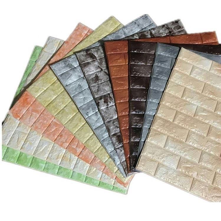 Brick Wall Sticker PE Foam Self-Adhesive Wallpaper Detachable Waterproof Artistic Wall Sticker