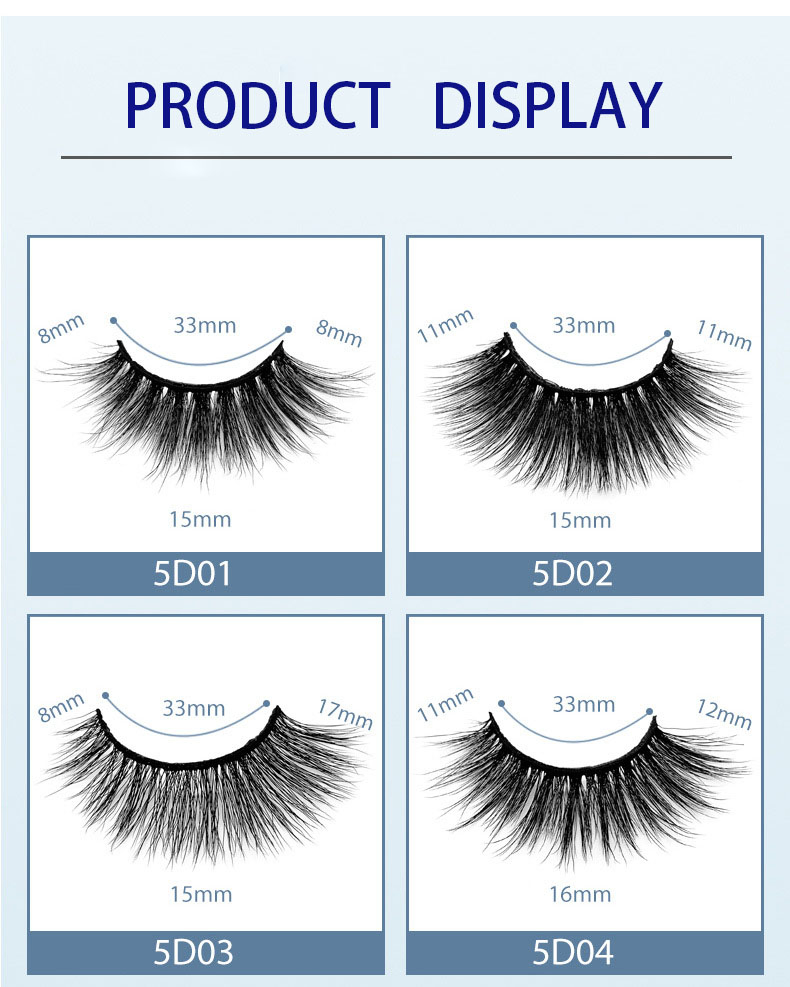 Wholesale Custom False Eyelash Packaging Box Case Private Label Mink Eye Lashes 5D False Natural Eyelashes Mink Eyelash Vendor