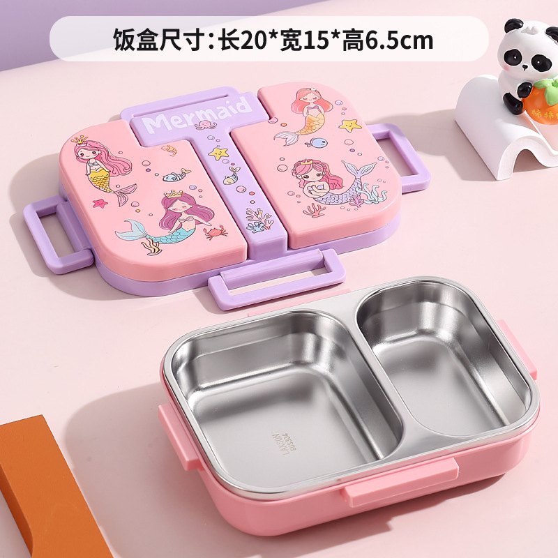 304 Stainless Steel Partitioned Lunch Box Can Be Microwave Heated and Insulated