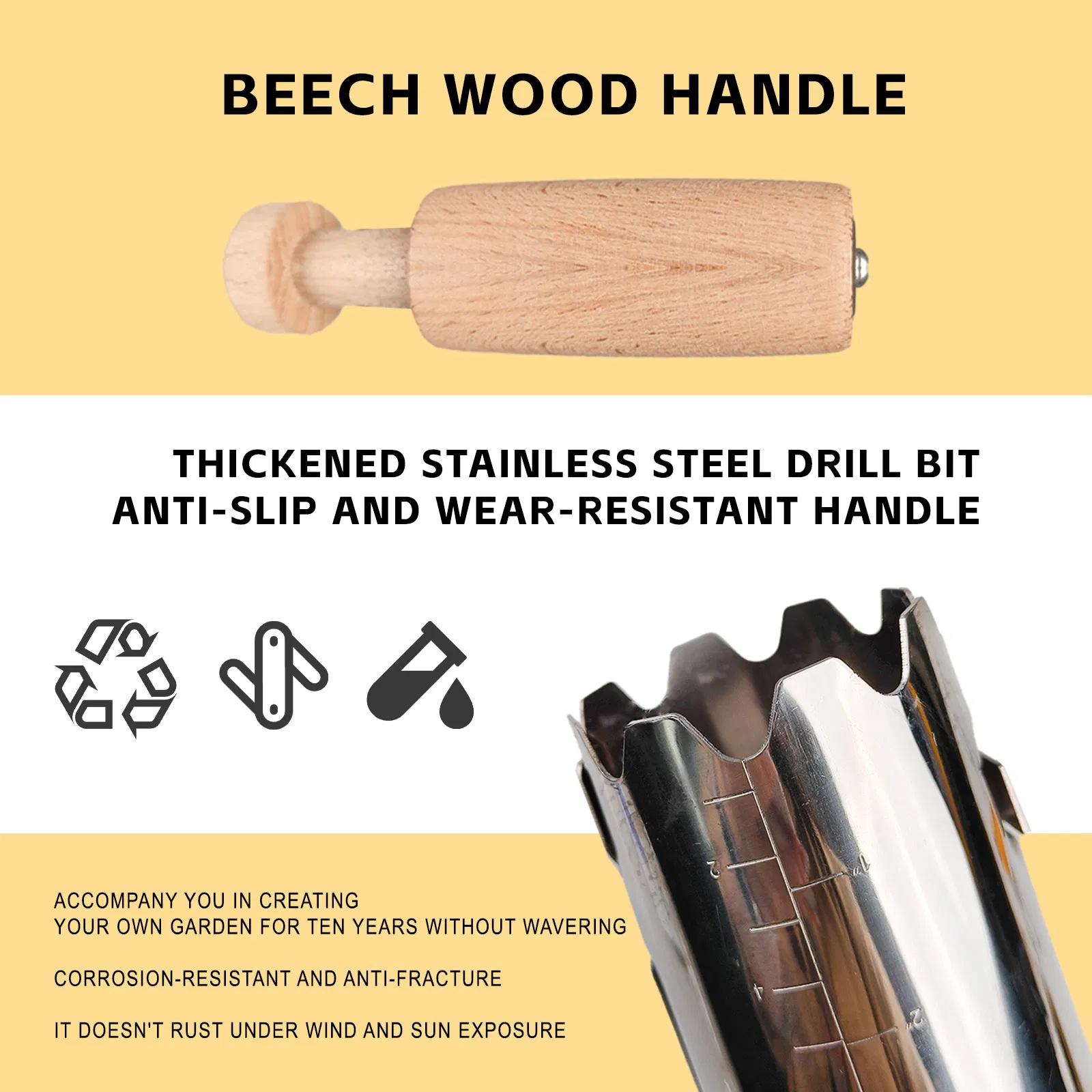 Tools Bulb Planter Garden Steel Bulb Planter Tool for Planting Bulbs