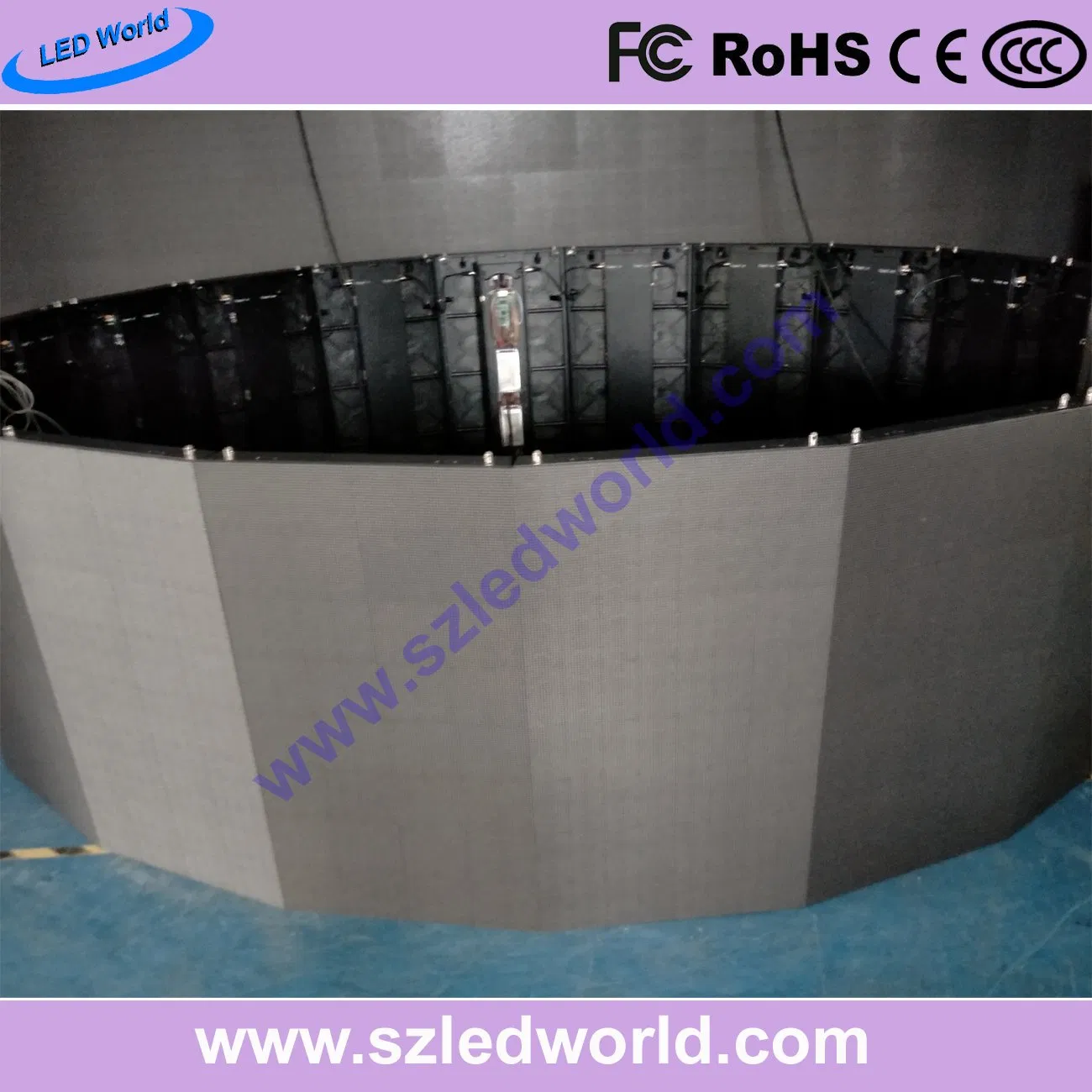 P3.91 P4.81 P5.95 P6.25 Indoor Video Full Color Curved LED Display Screen