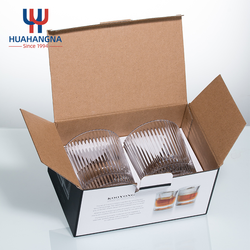 Wholesale High Quality New Fashion Whisky Glass 310ml Vertical Striped Whiskey Glass for Home Bar Party