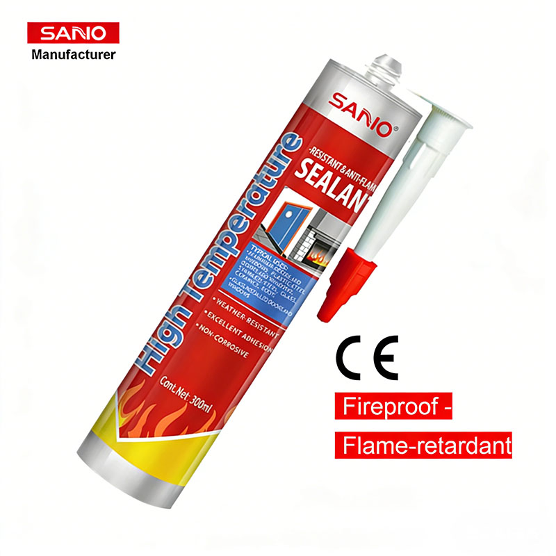 350+ Heat Resistant Silicone Sealant in White Red Black Gray