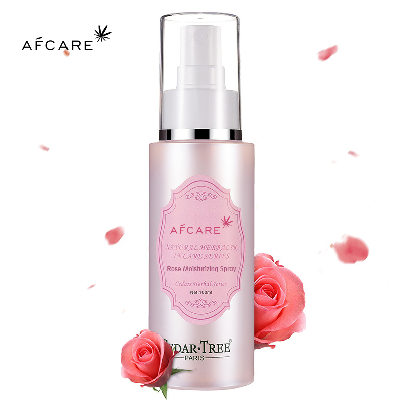 Private Label OEM Custom Natural Rose Spray Face Whitening Lightening Water Facial Moisturizer Toner Spray