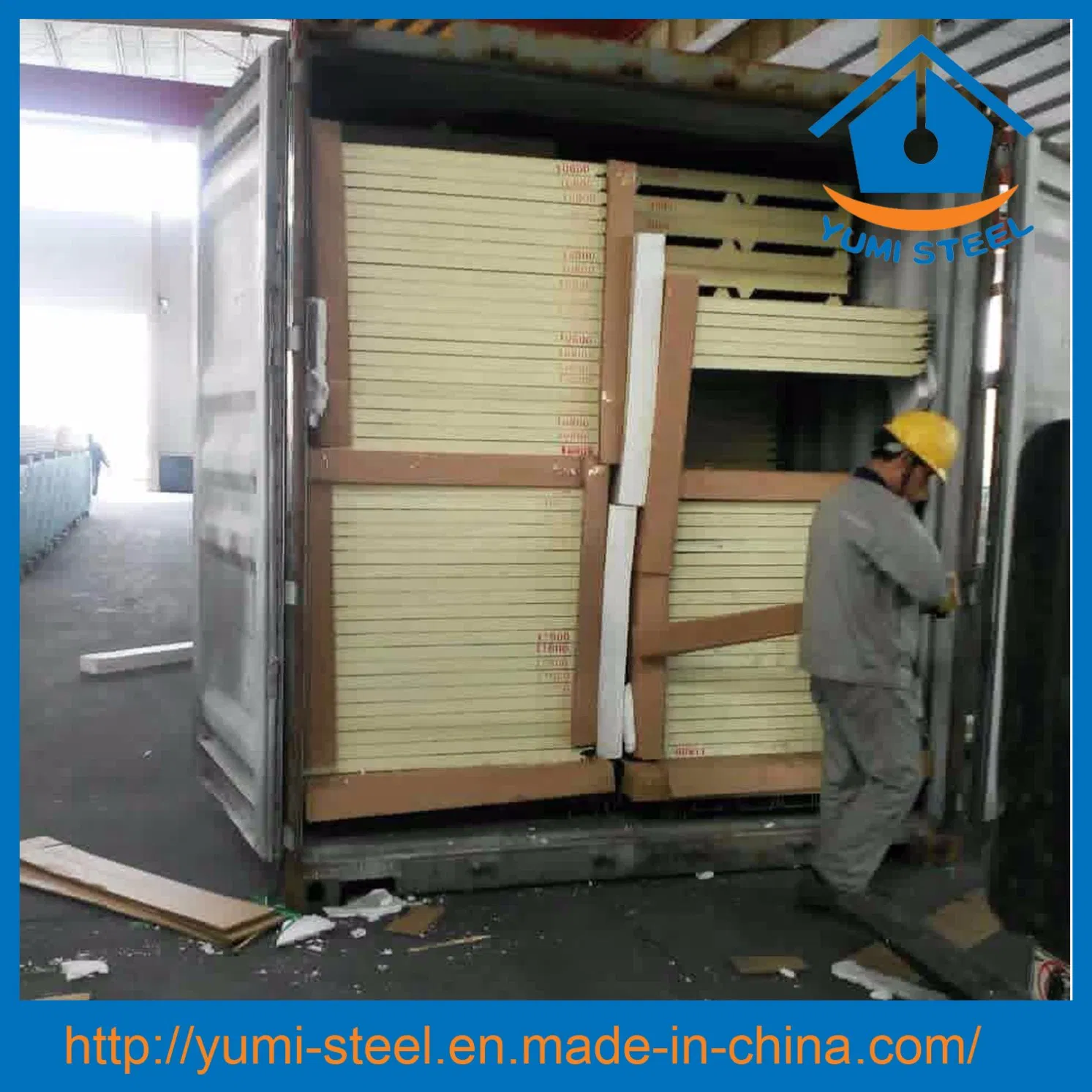 Insulated Fireproof Rockwool/EPS Foam PPGI Sandwich Panel Roof/Wall/Exterior Wall Panel