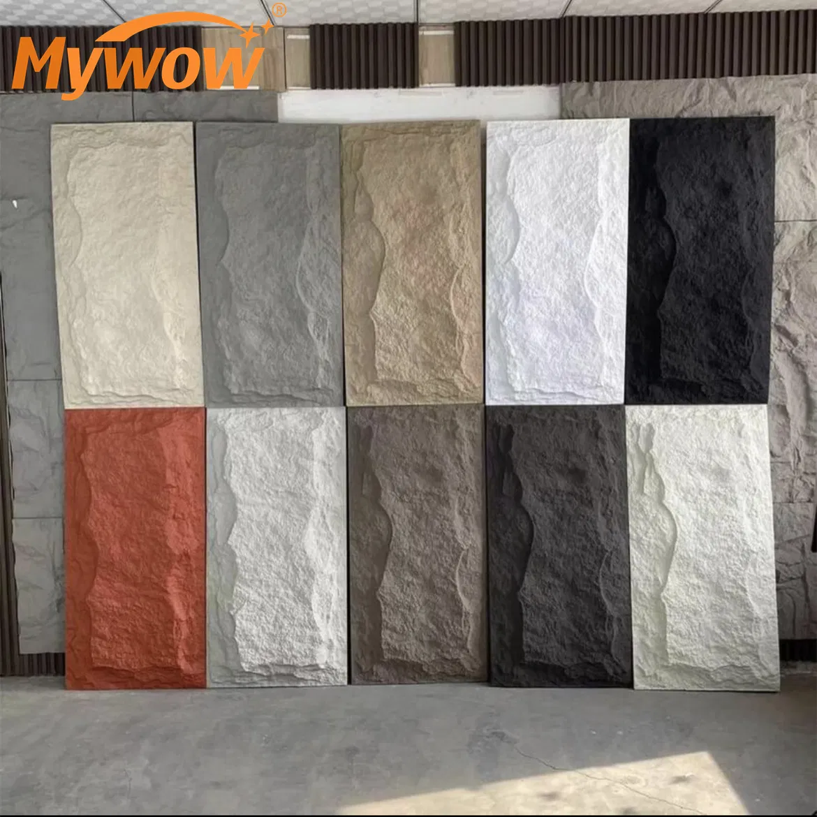 Popular Designs Different Sizes Artificial Rock Panels PU Faux Mushroom Stone