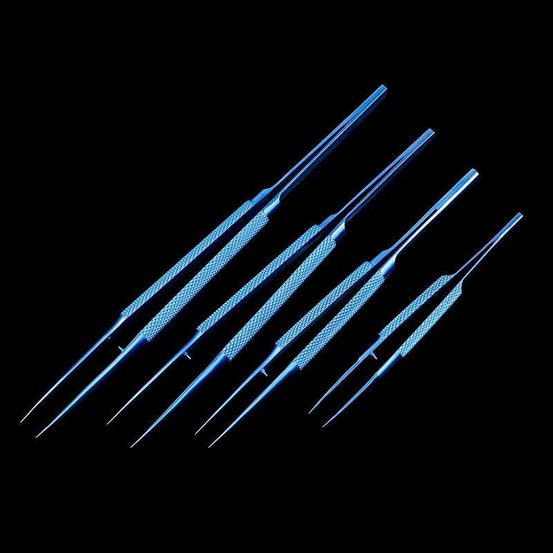 Titanium Alloy Forceps Precision Microsurgical Tool 14cm Tip Micro Ophthalmic Instrument Sharp-Point Plastic Surgery Suture Tweezers