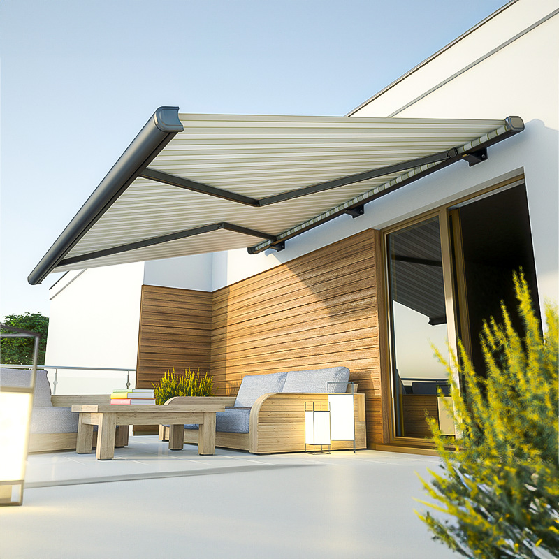 Light Configuration Shade Sails with Cassette Awning for Windows and Roof