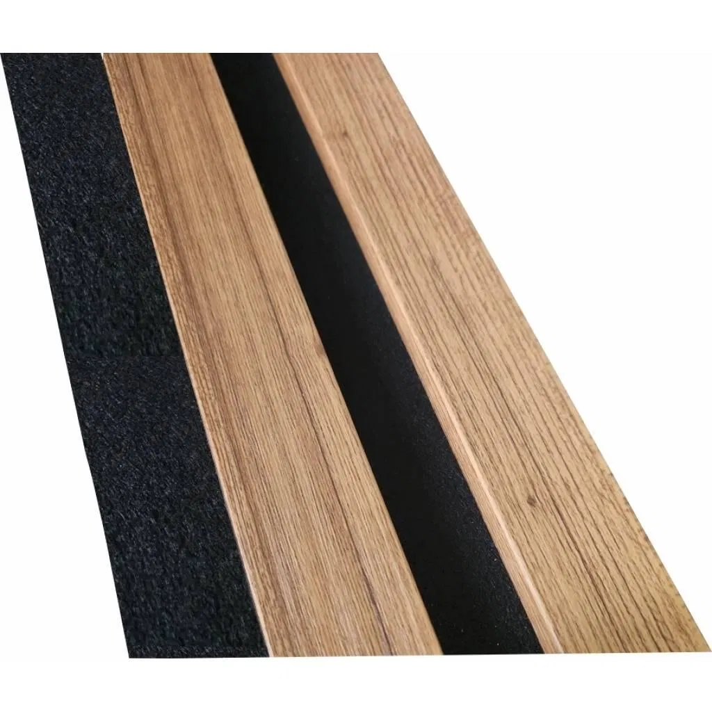Soundproof Factory Polyester Felt Wood Veneer Surface Slat Sound Proof Wooden Acoustic Wall Panels