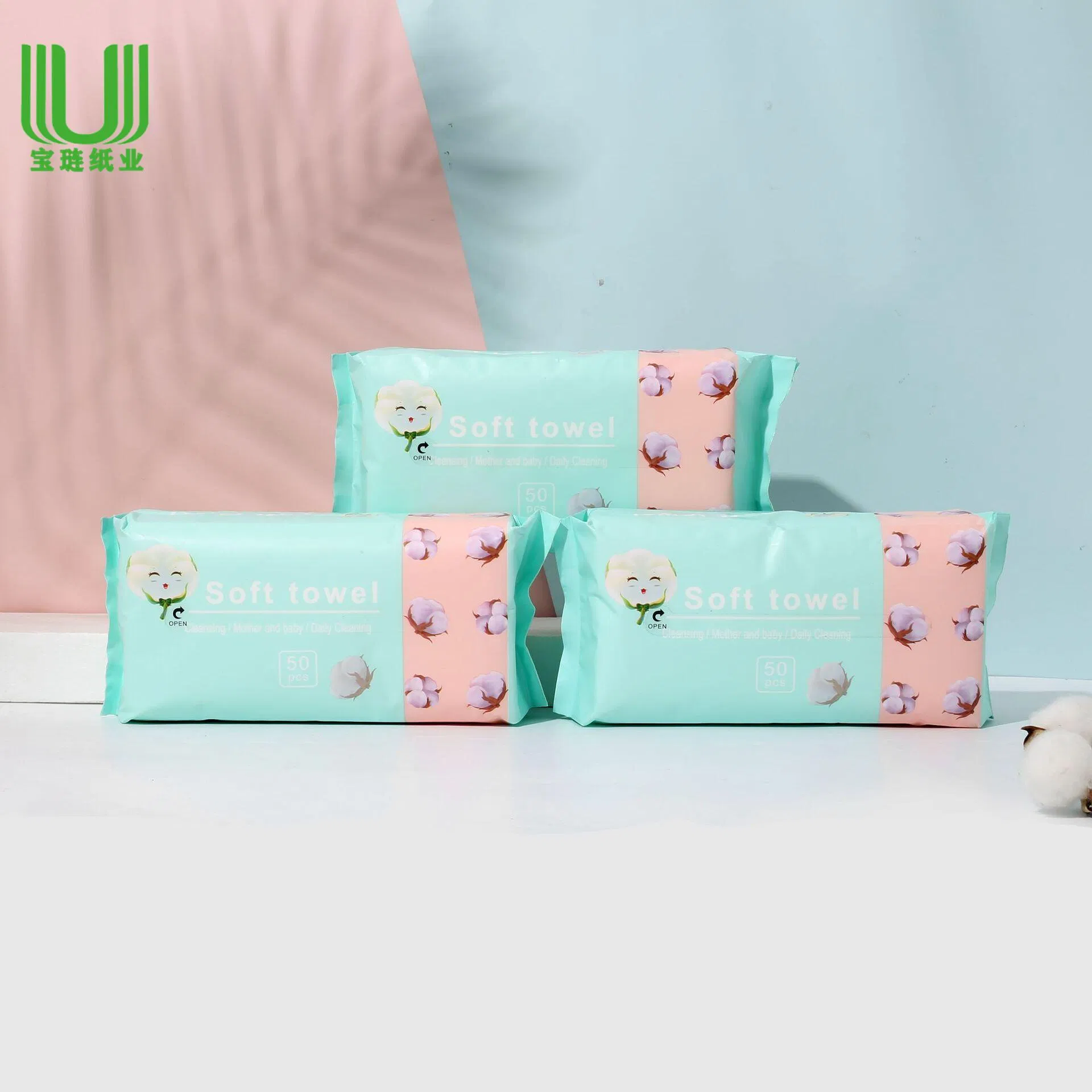 Disposable Pure Cotton Face Towel Super Thick Soft Skin-Friendly Dry Wet Use for Adults Infants Wholesale