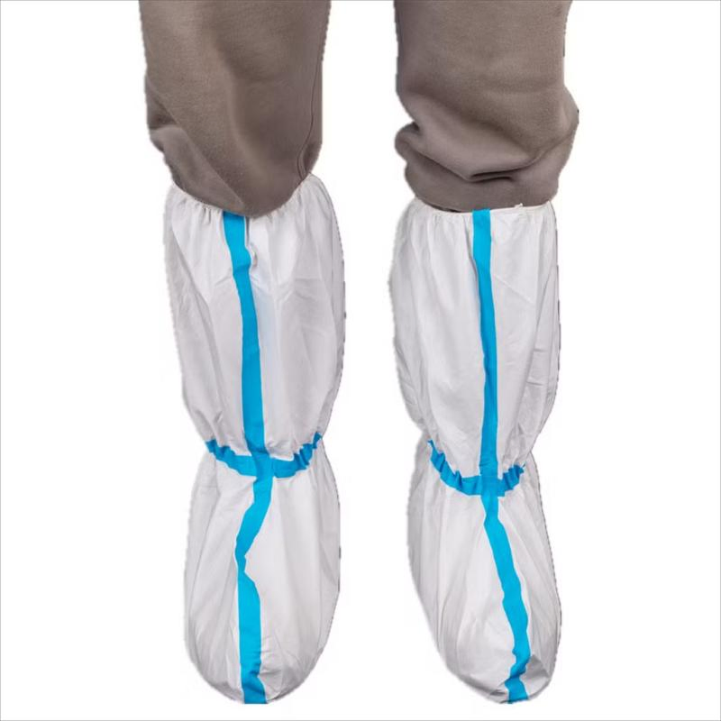 Breathable Water-Resistant Disposable Microporous Boot Cover Overshoes with Elastic for Protection Wholesale