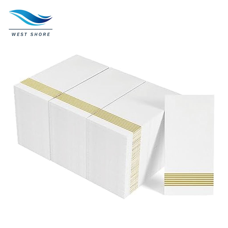 Free Sample Customized Printed Eco Friendly Folding Dinner Knife Fork Spoon Airlaid Paper Napkins Serviettestissue