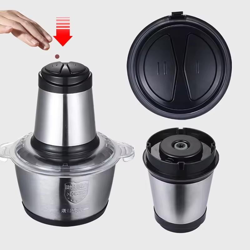 Multifunctional 5L Dough Maker Kitchen Food Grinders Meat Chopper Small Automatic Electric Stainless Steel Meat Grinder for Home