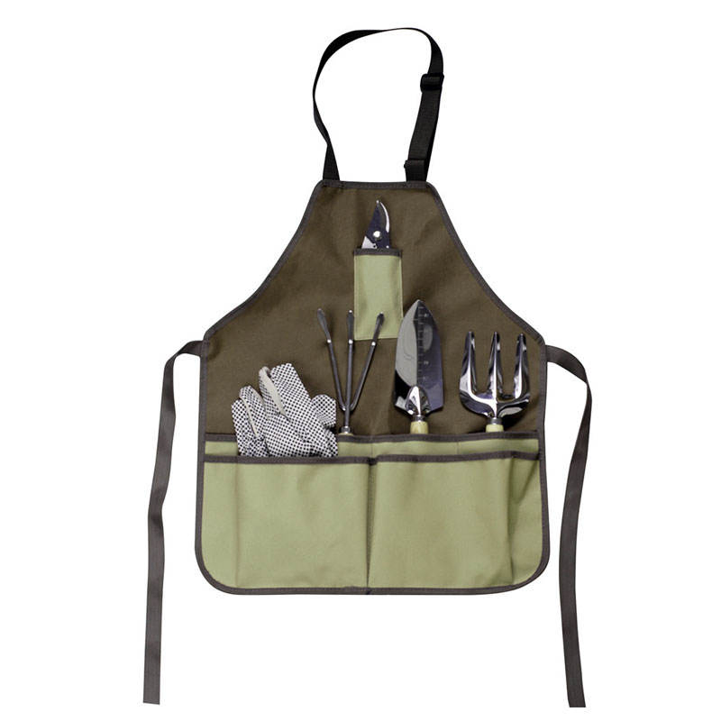 Waterproof Canvas Tool Apron Waxed Cotton Multi-Pocket Adjustable Garden Work Apron Durable Gardener Gift